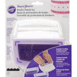 3/$55❤️Wilton Sugar Sheets! Border Punch Set with Scallop Cutting Insert
